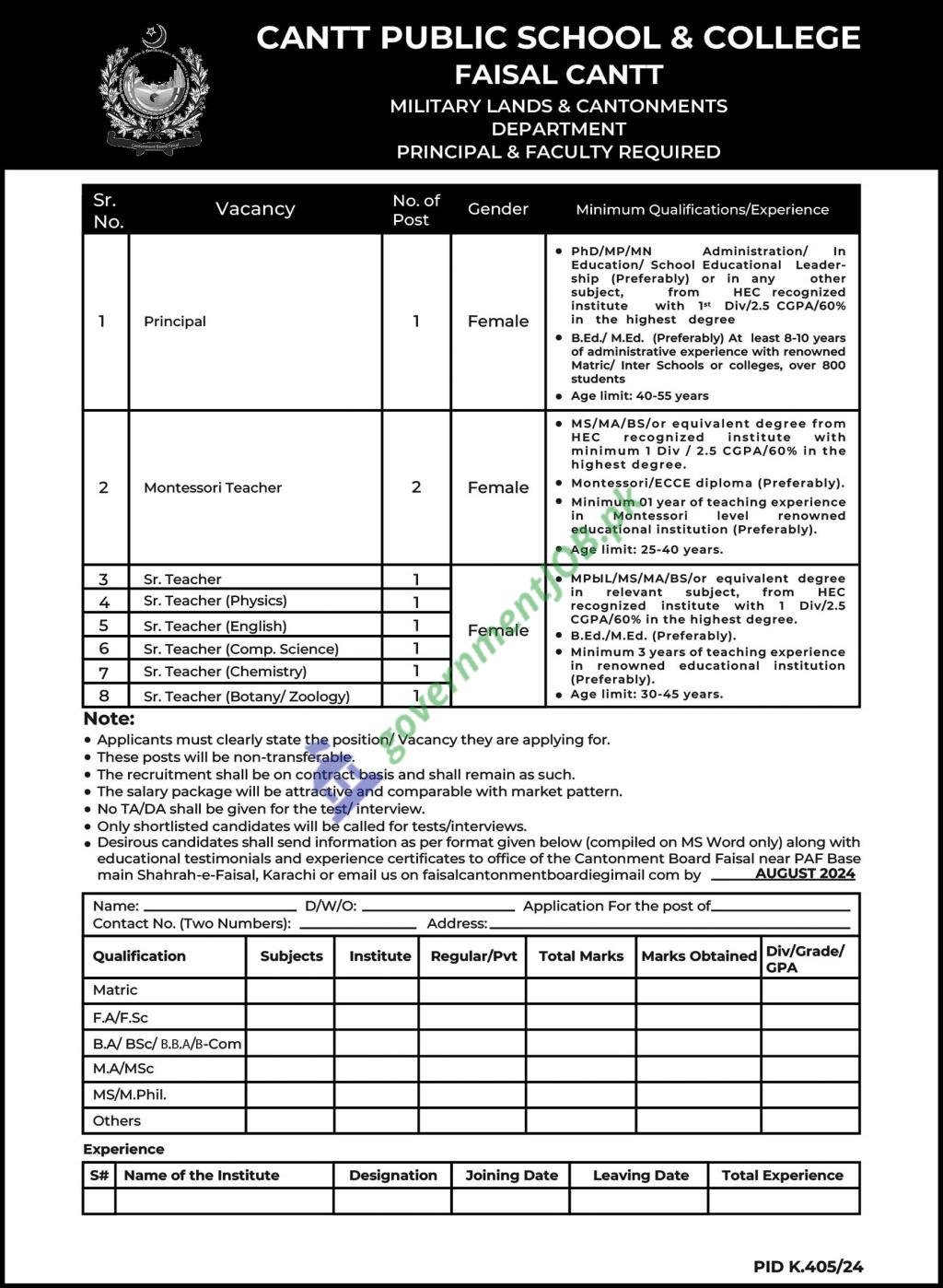 Cantt-Public-School-Faisal-Cantt-Karachi-Jobs