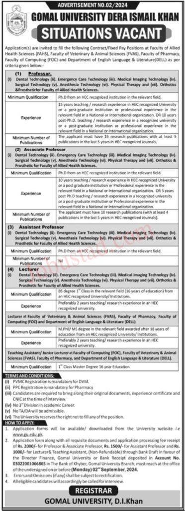 Gomal University Jobs in DI Khan August 2024 372x1024 1