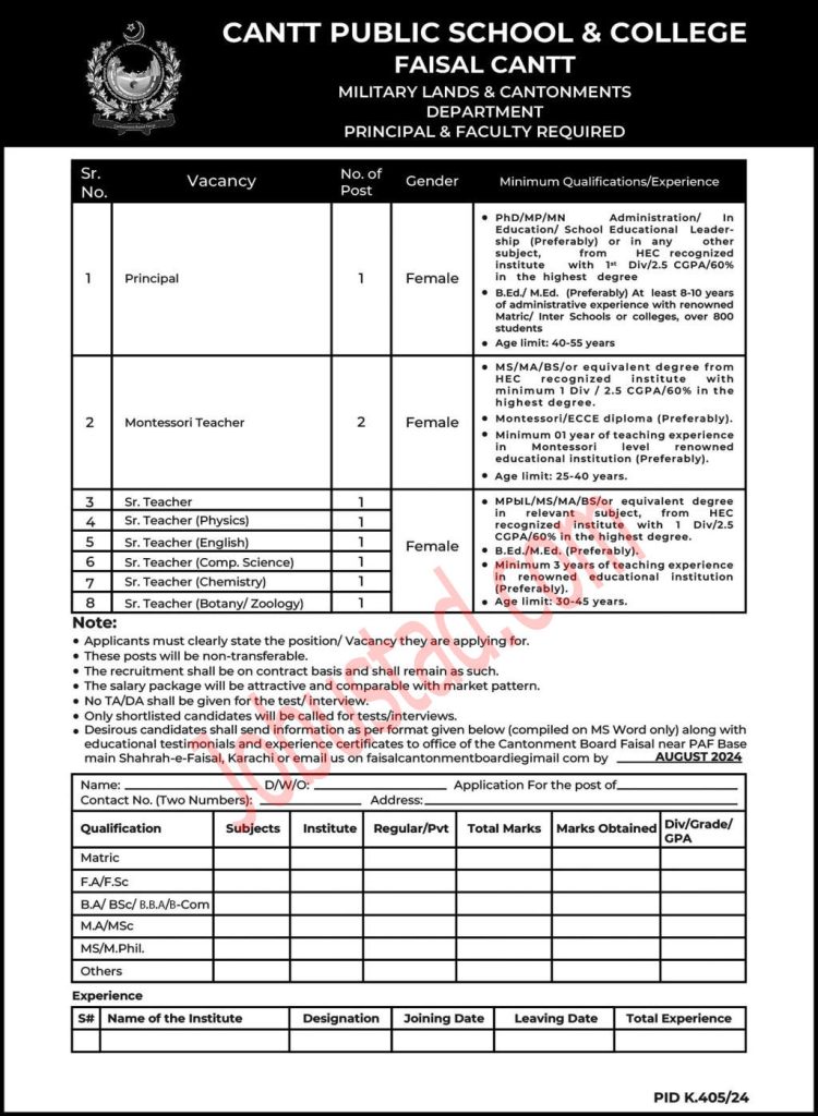 Military Lands and Cantonments Department Jobs in Karachi August 2024 750x1024 1