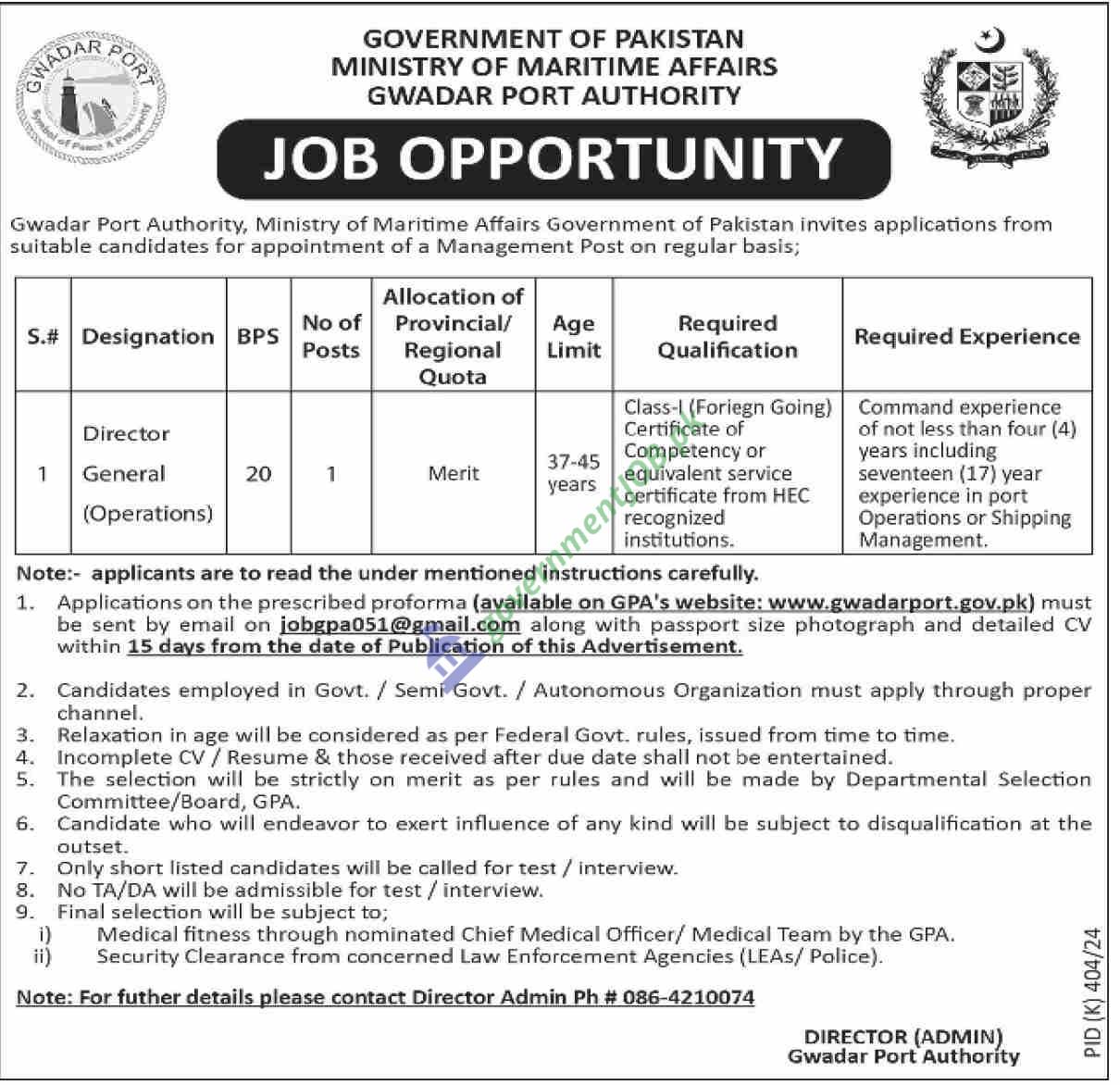 Ministry-of-Maritime-Gawadar-Jobs