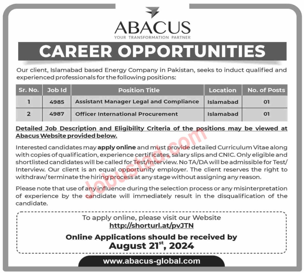 New ABACUS Company Jobs in Islamabad August 2024 1024x917 1