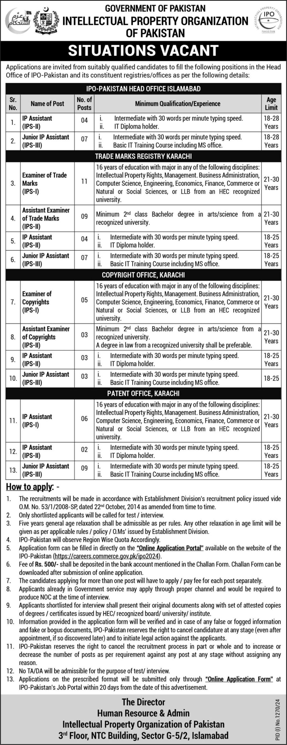 intellectual property organisation of pakistan jobs 2024 scaled 1