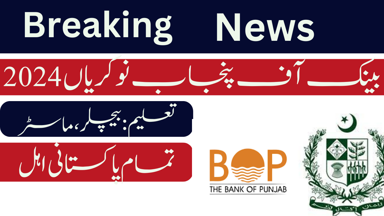 New Bank of Punjab jobs 2024