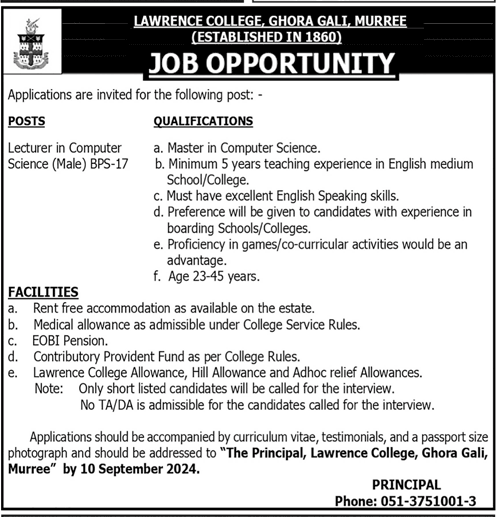 Lawrence-College-Murree-Jobs-