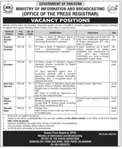 Ministry of Information and Broadcasting Jobs 2024