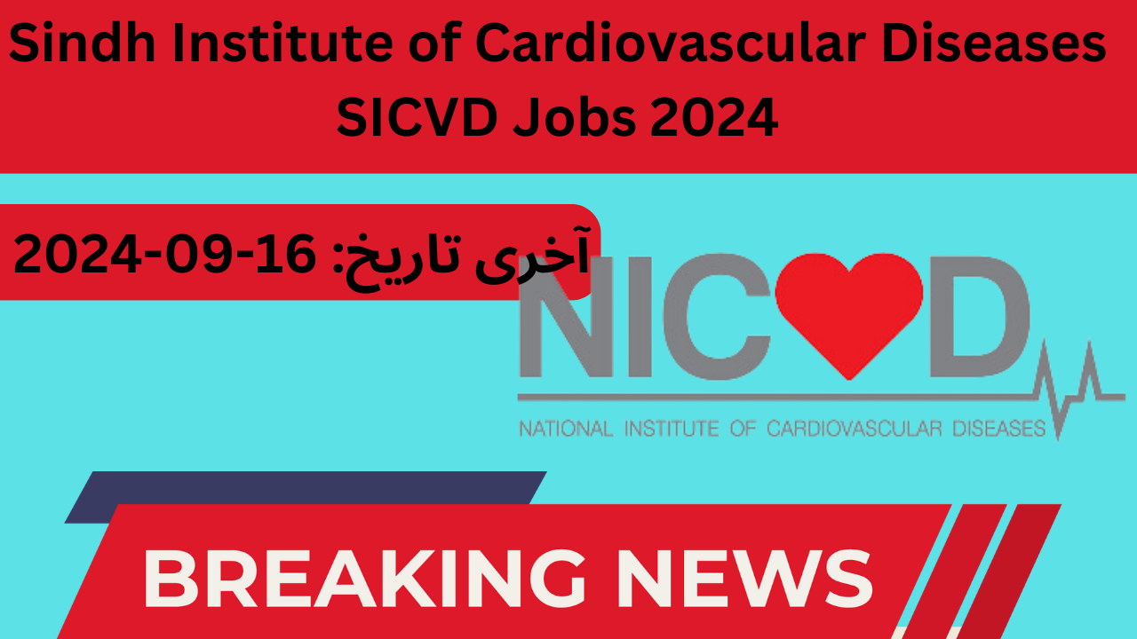 Sindh Institute of Cardiovascular Diseases SICVD Jobs 2024