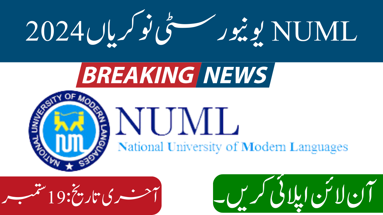 NUML University Jobs 2024